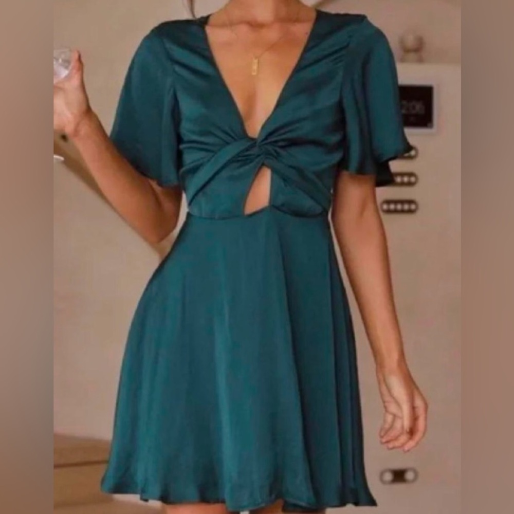 Billy J Luna Dress in Emerald Green